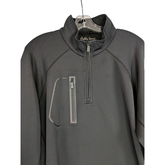 Bobby Jones X-H20 Performance Golf 1/4 Zip Stretch Pullover Jacket Black 2XL - Picture 2 of 8